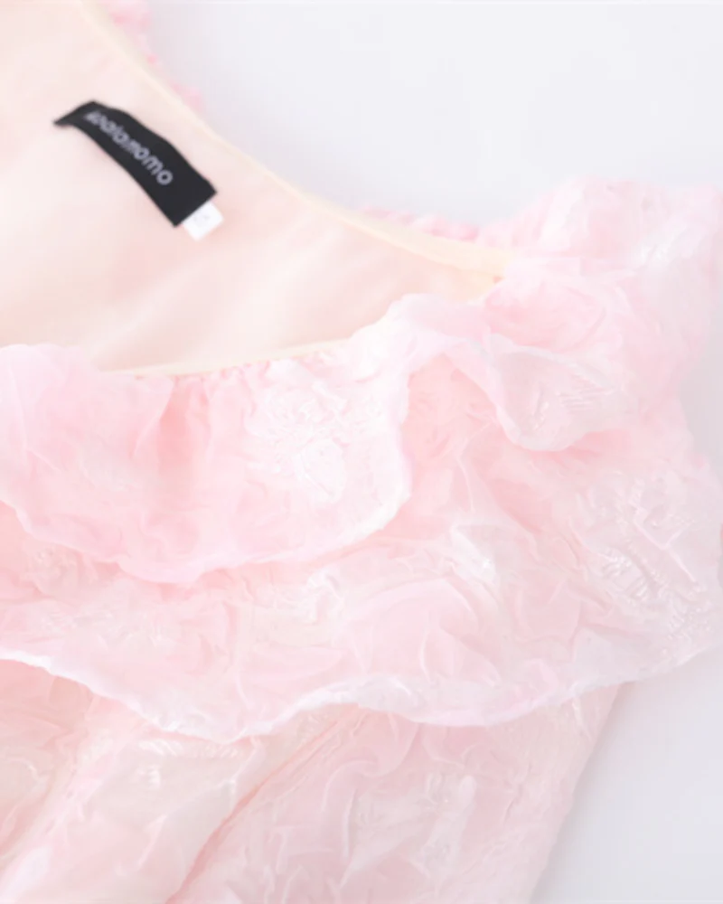 Ballet Light Pink Ruffle Rrose Skirt Coord - Image 3