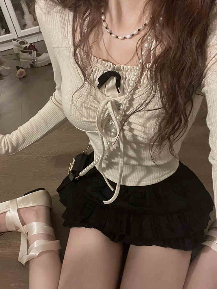Ballet Long-sleeved Coquette Top - Image 3