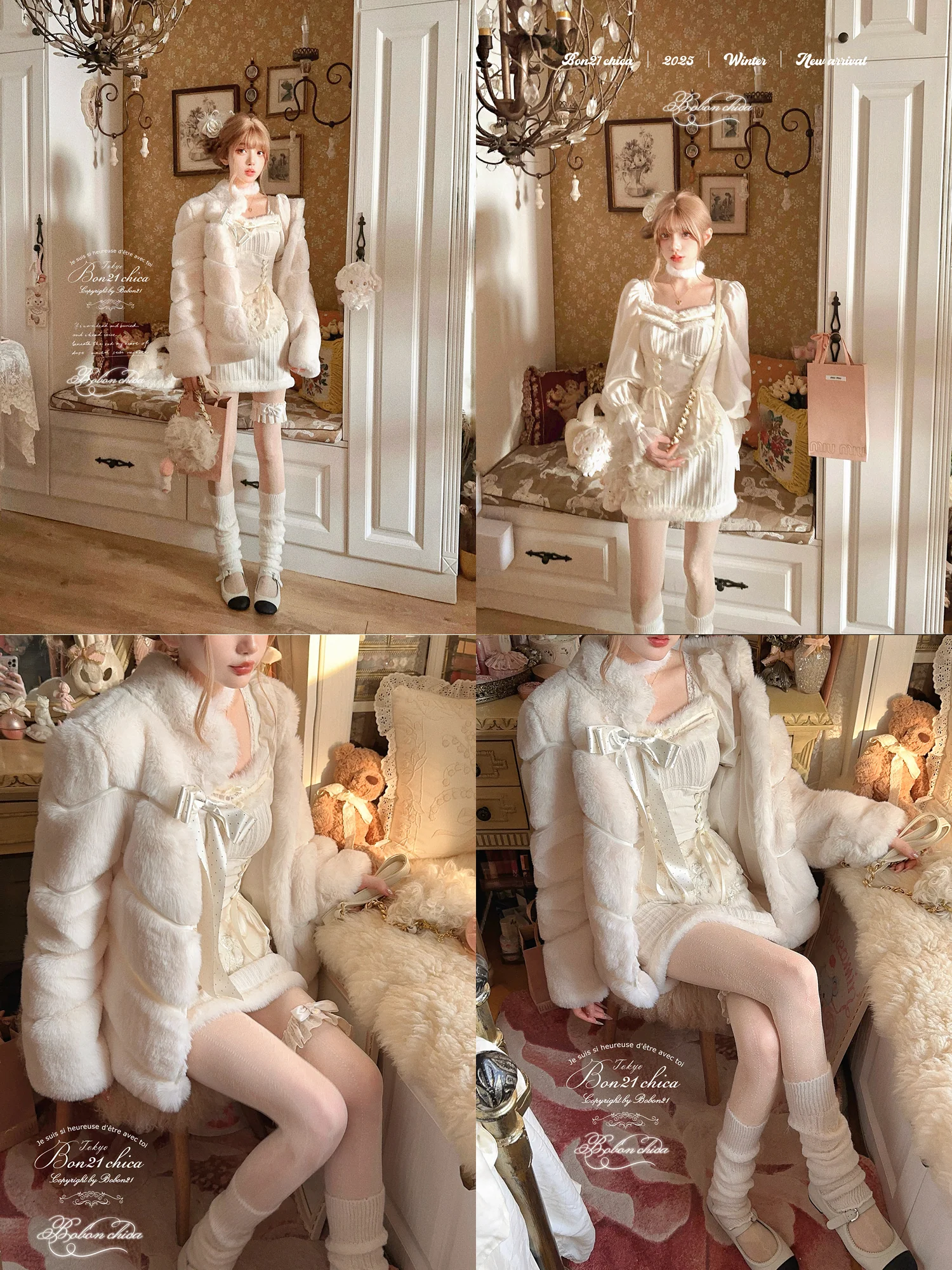 ballet pink coquette sweater dress - Image 4