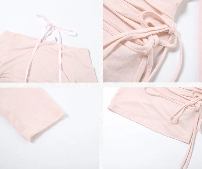 Ballet Pink Hollow Long-sleeved Top - Image 6