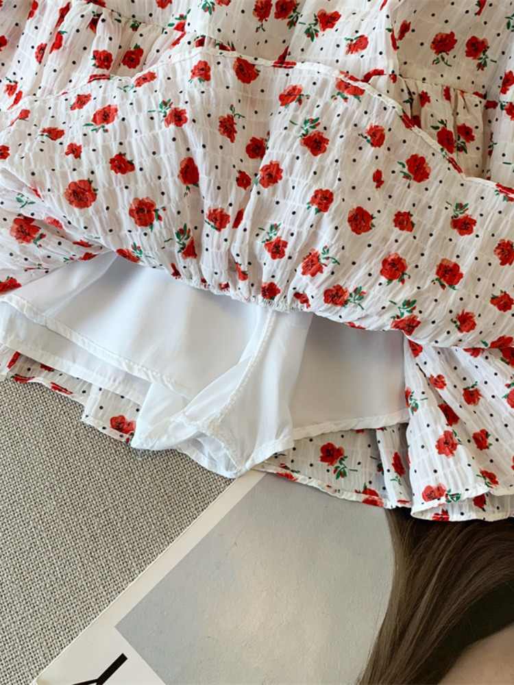 Ballet Polka Dot Floral Fluffy Cake Skirt - Image 3