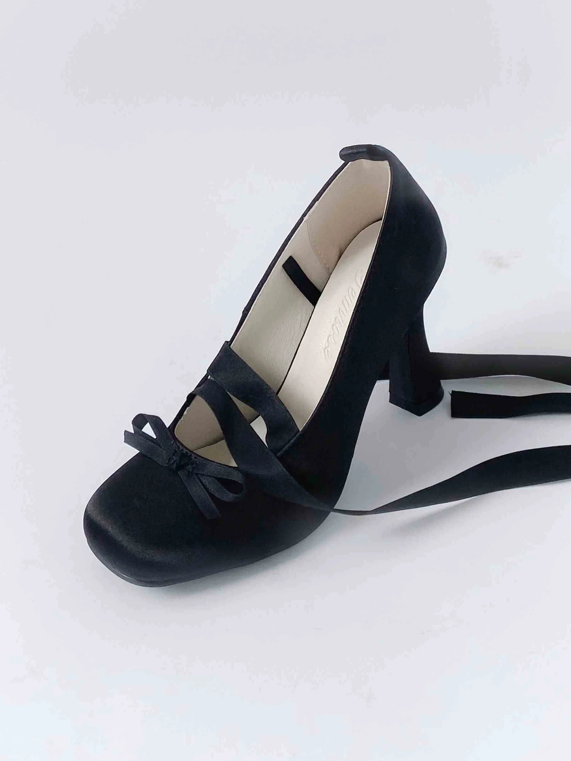 Ballet Satin High-heeled Shoes - Image 5