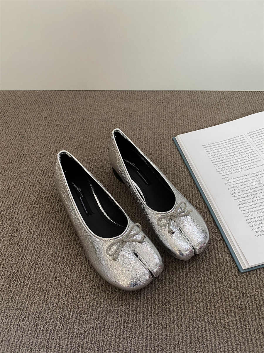 Ballet Split-toe Leather Shoes - Image 2