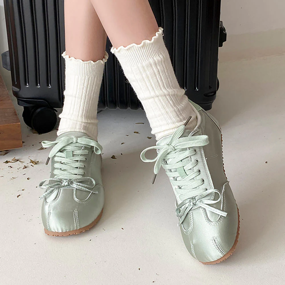 Balletcore Aesthetic Bow Sneakers - Image 8