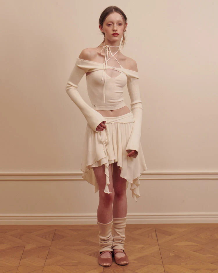 Balletcore Asymmetrical Mid Skirt - Image 11