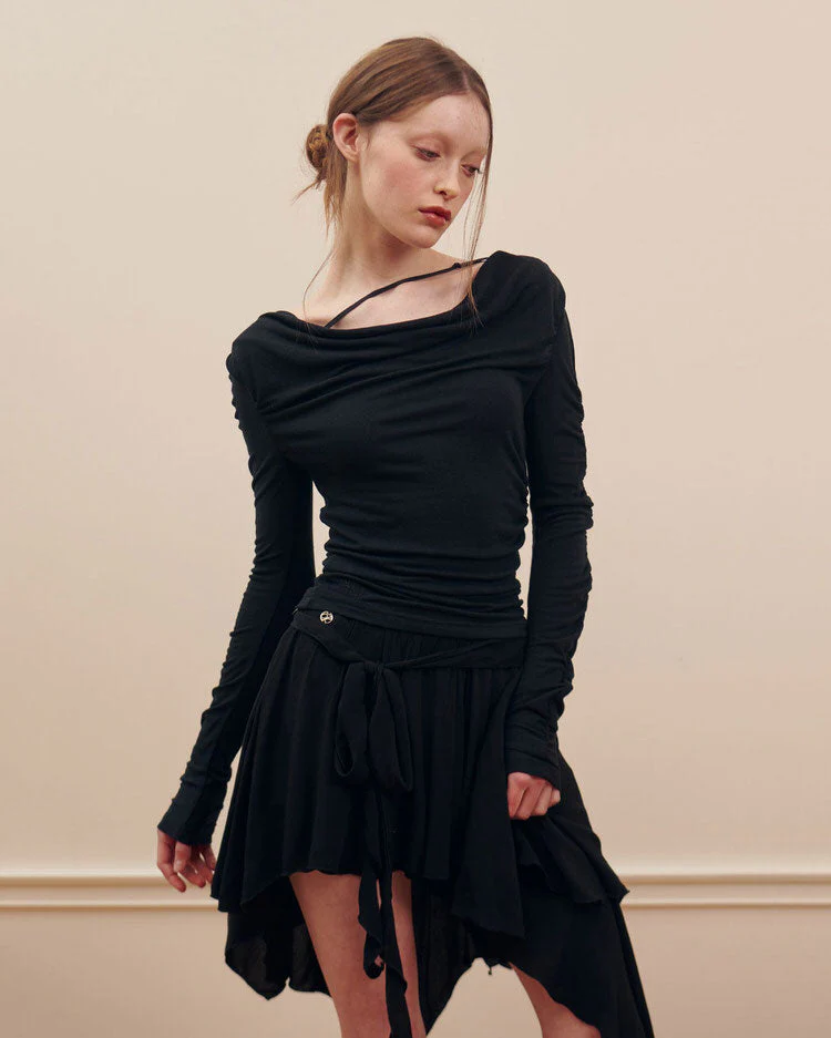Balletcore Asymmetrical Mid Skirt - Image 6