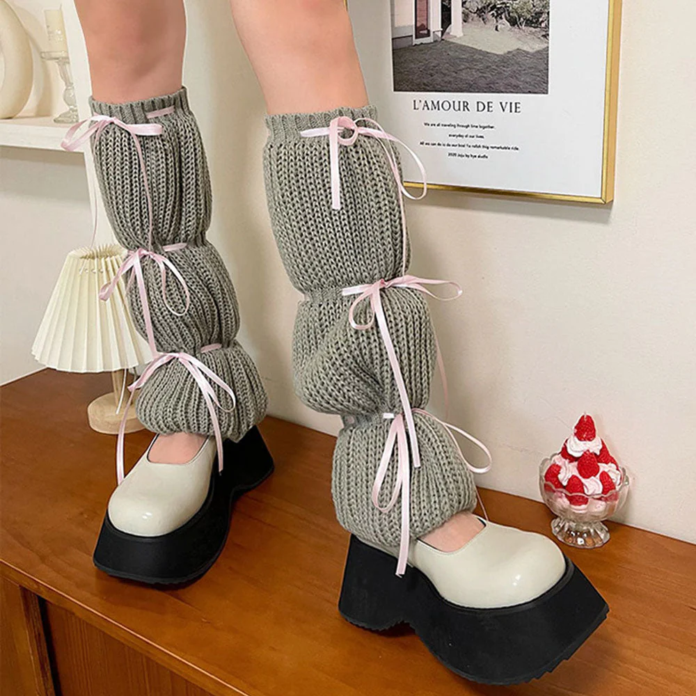 Balletcore Bows Leg Warmers - Image 11