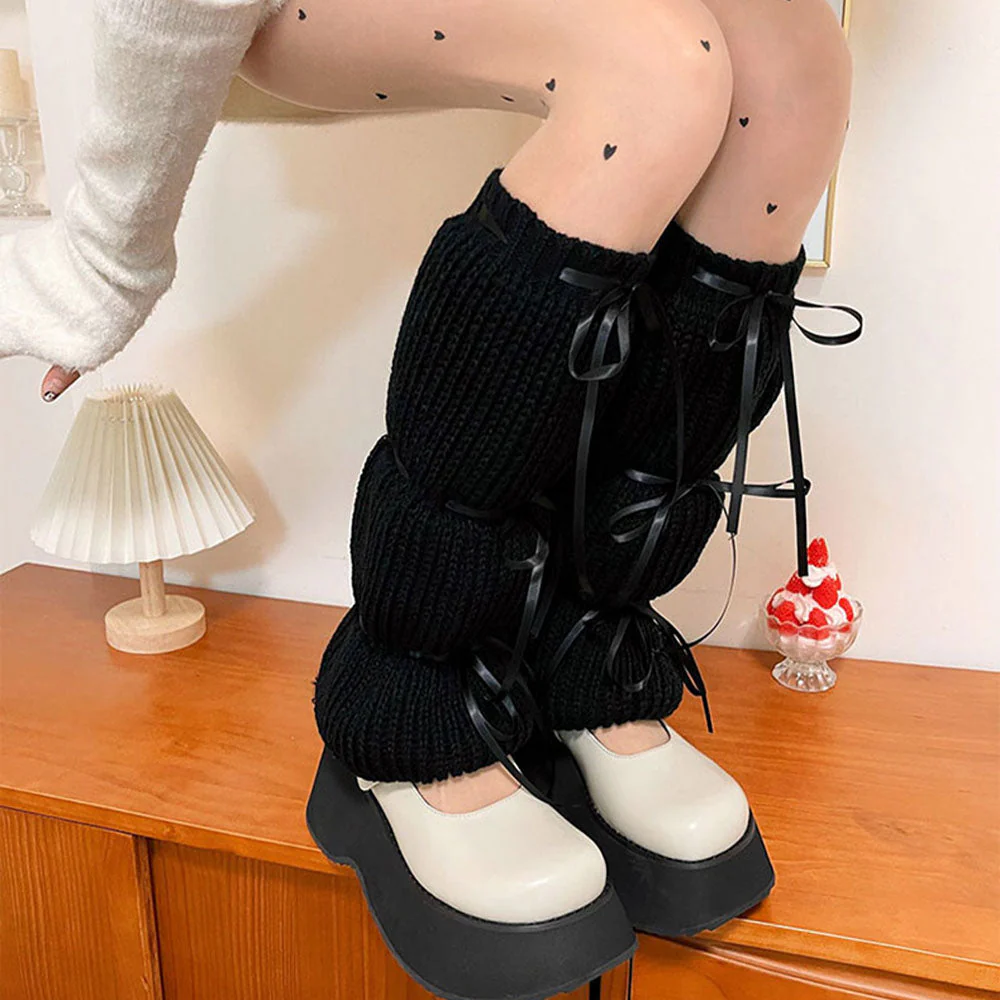 Balletcore Bows Leg Warmers - Image 7