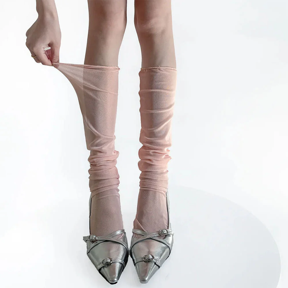 Balletcore Mesh Knee Socks - Image 9