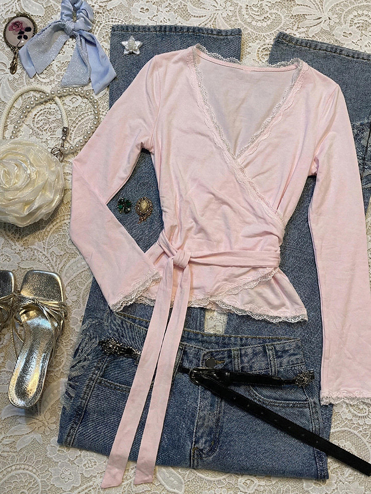 balletcore pink long-sleeved top - Image 5