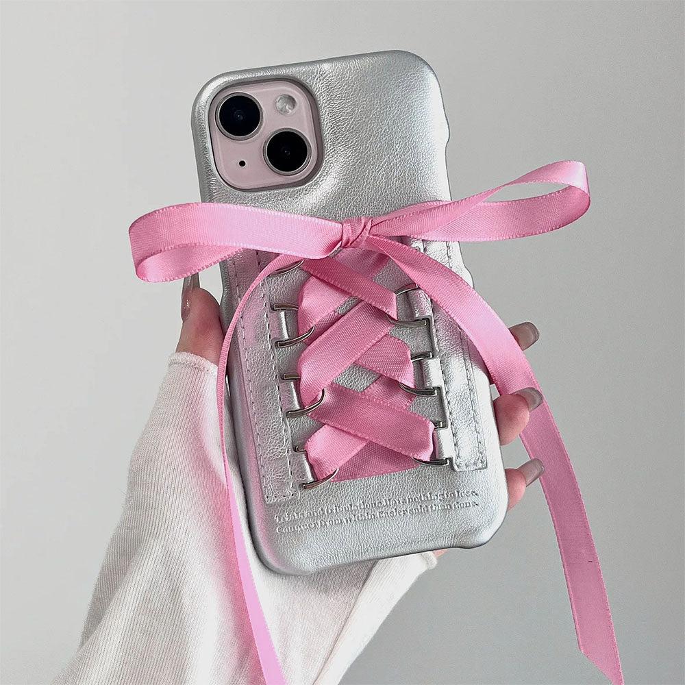 Balletcore Ribbon Lace Up iPhone Case - Image 7