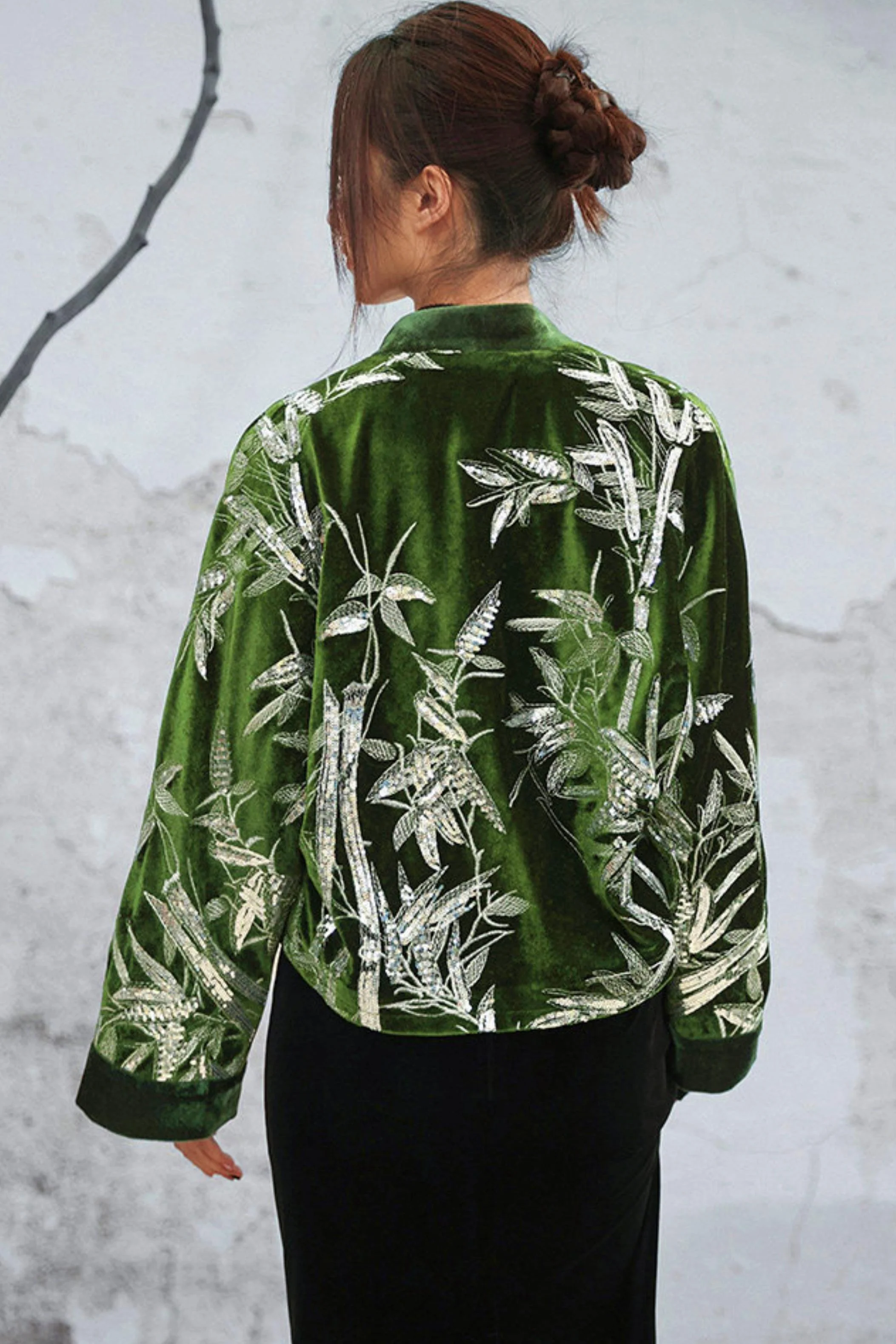 Bamboo Leaf Velvet Jacket - Image 3