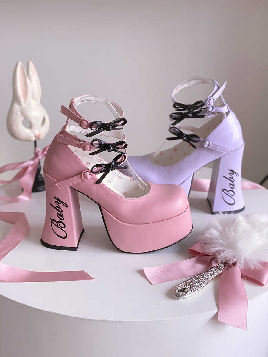 Barbie Diary Bows Coquette Platform High-heeled Shoes - Image 14