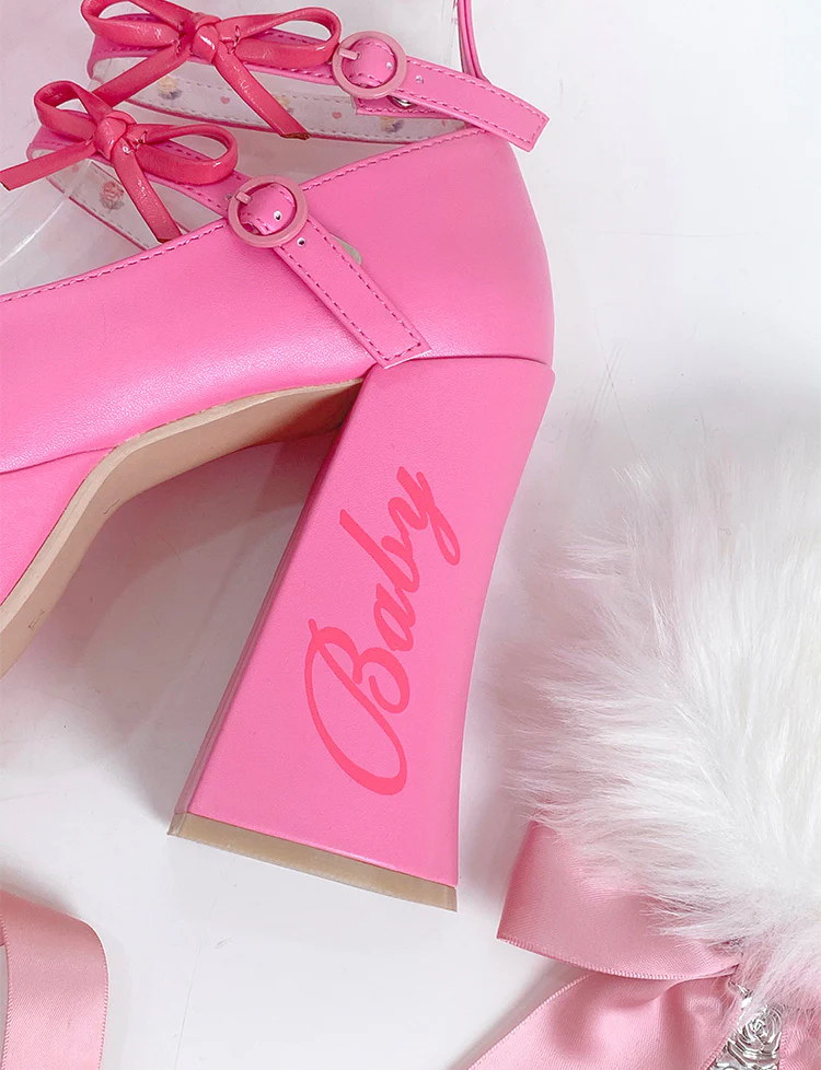 Barbie Diary Bows Coquette Platform High-heeled Shoes - Image 8