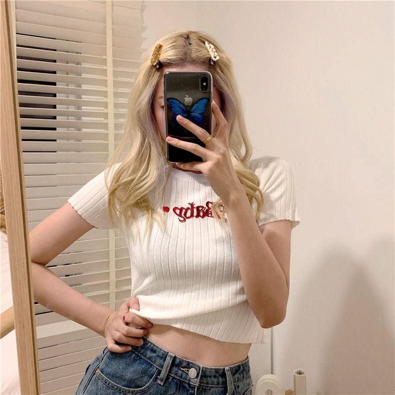 Barbie Embroidered Crop Top - Image 4
