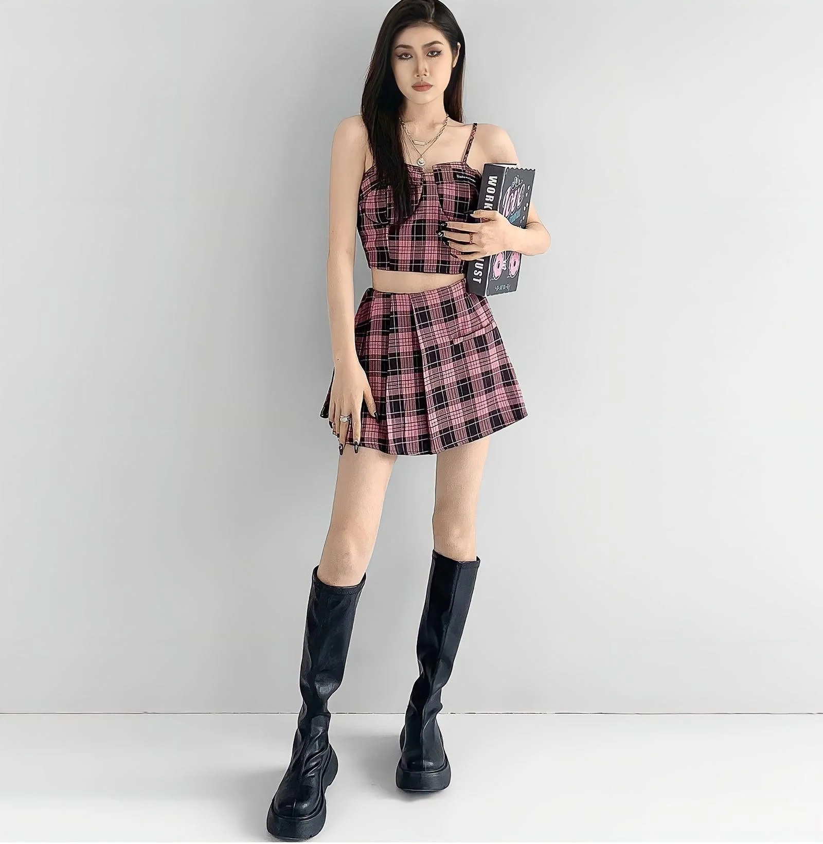 Barbie Mini Plaid Skirt Set - Image 6