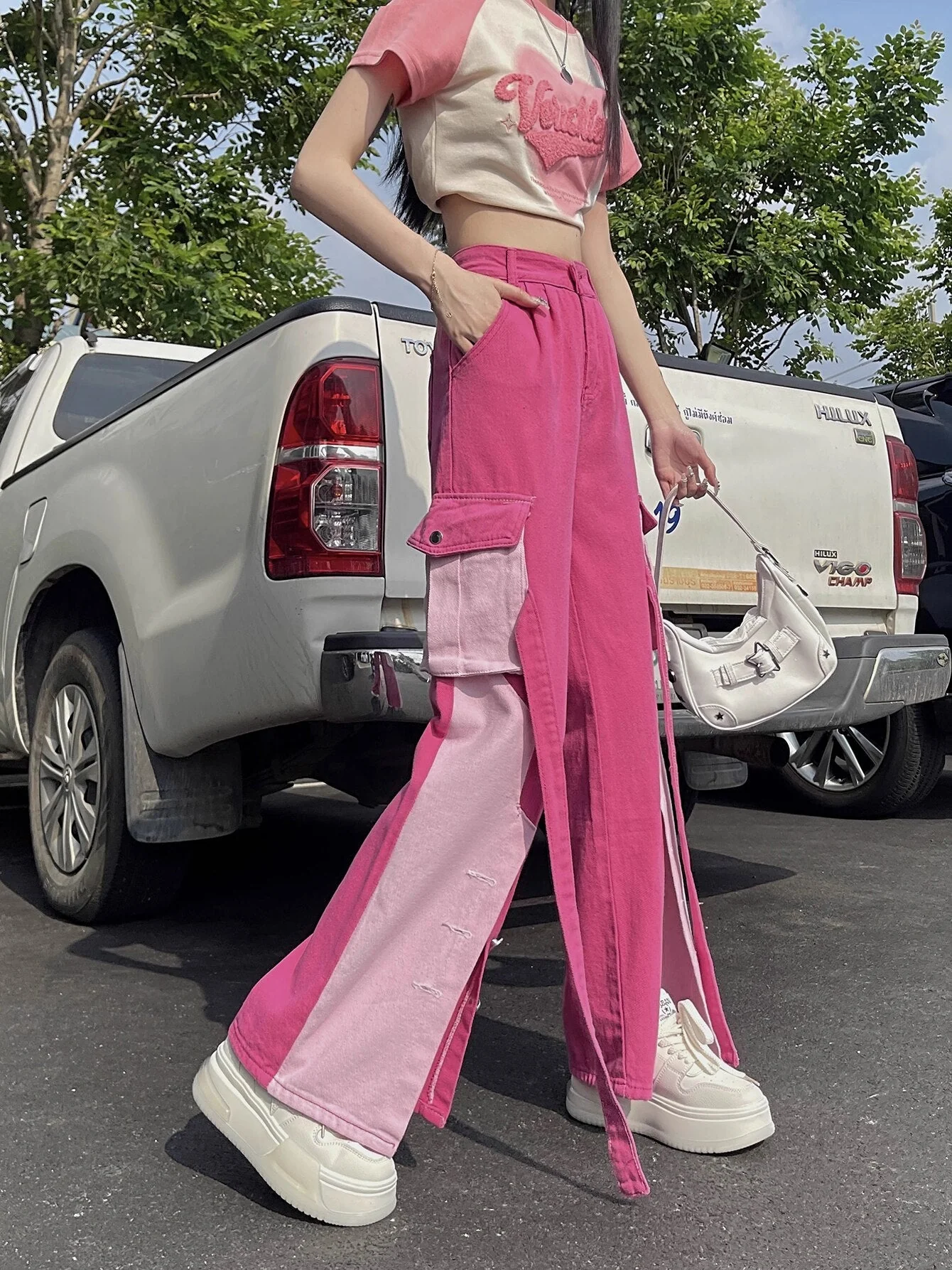 Barbie Patchwork Cargo Pants - Image 3