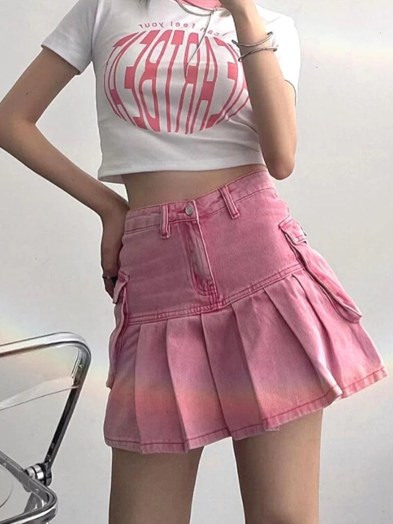 Barbie Pleated Cargo Mini Skirt - Image 4