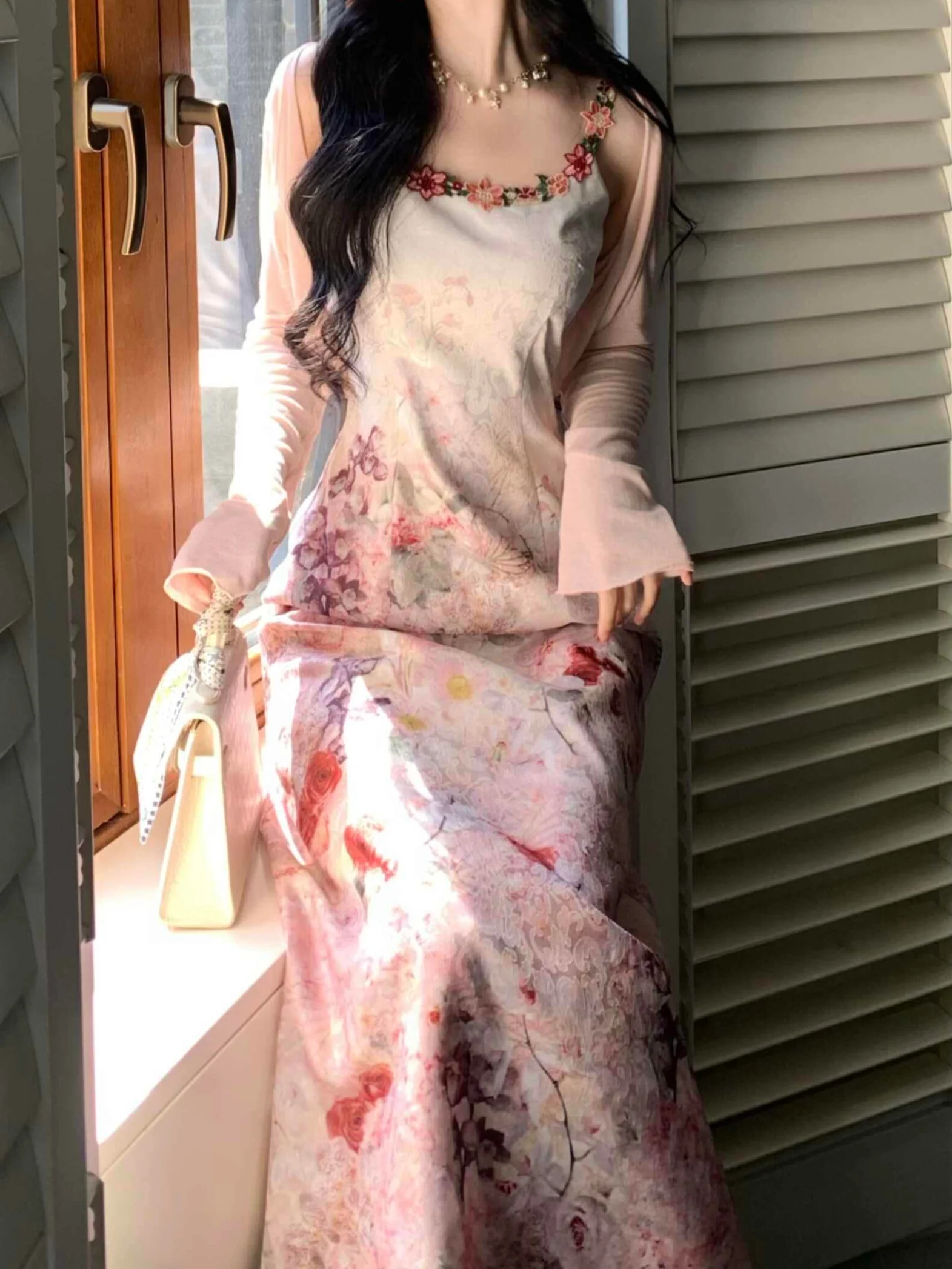 Baroque Flower Suspender Dress - Image 2