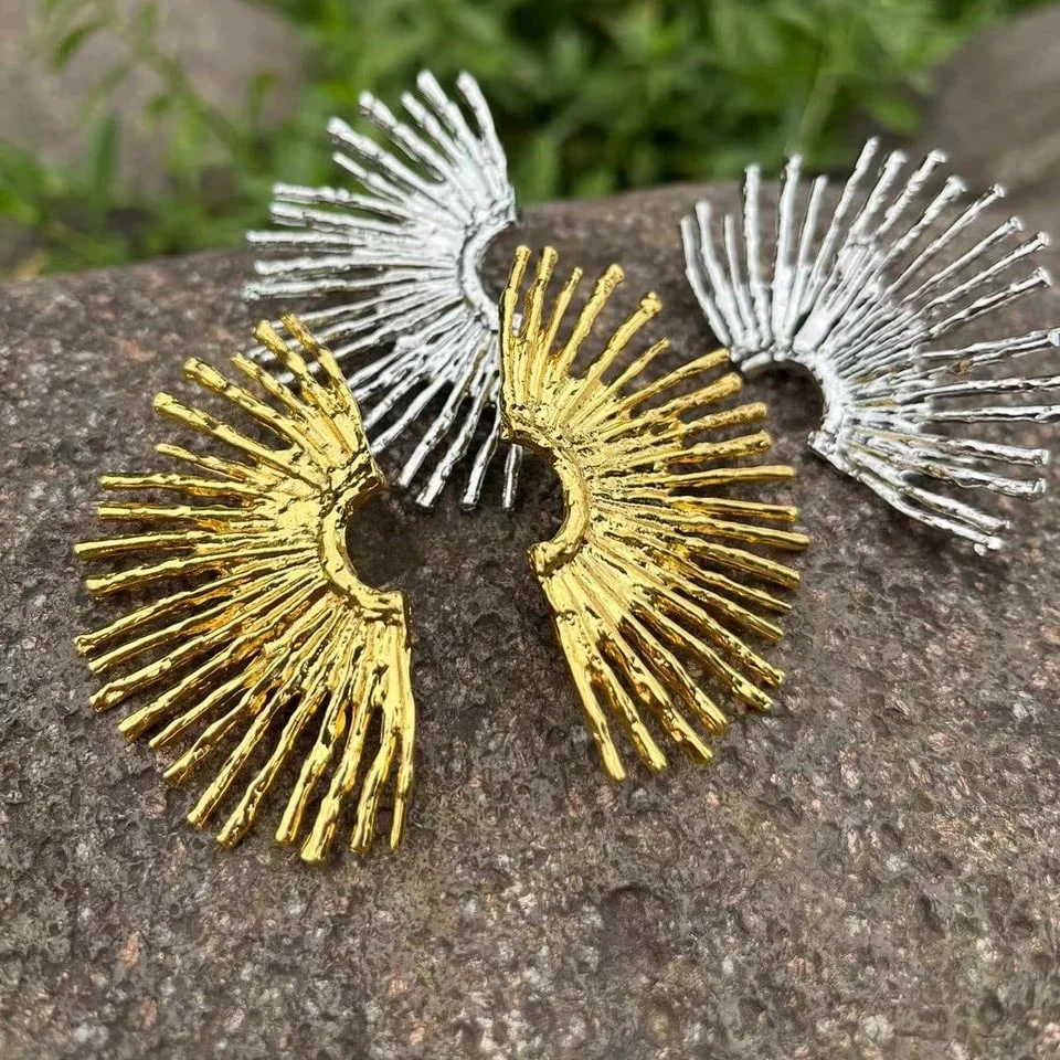 Baroque Gold Earrings - Image 3