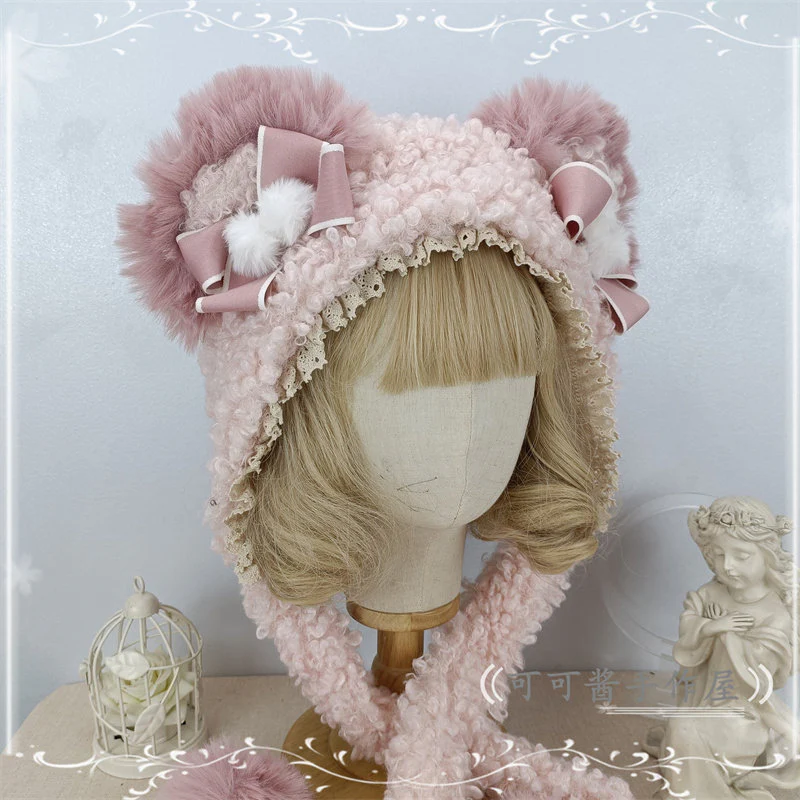 bear ear fur kawaii hat - Image 4