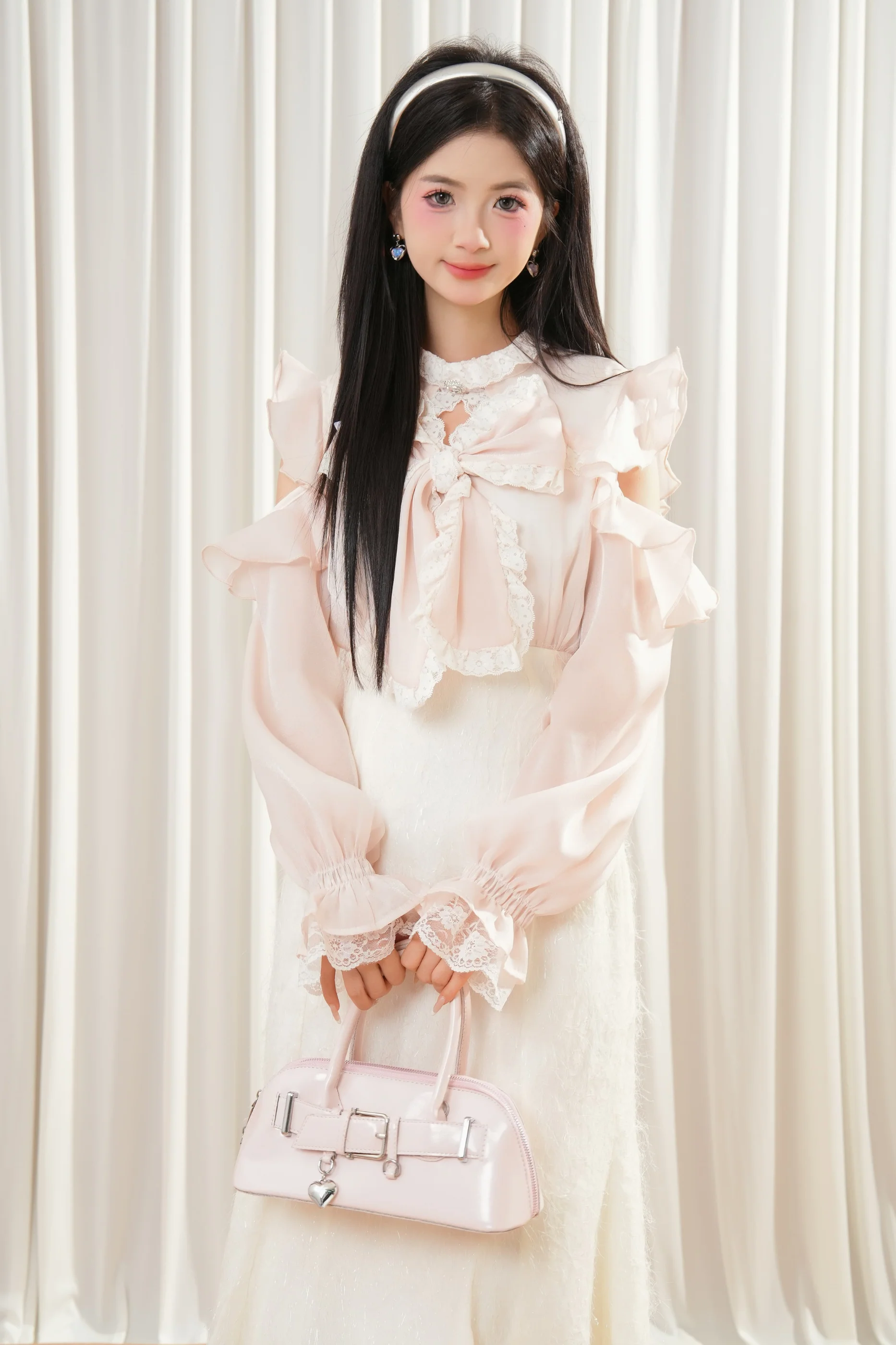 Beige Off-Shoulder Ruffle Dress - Image 4