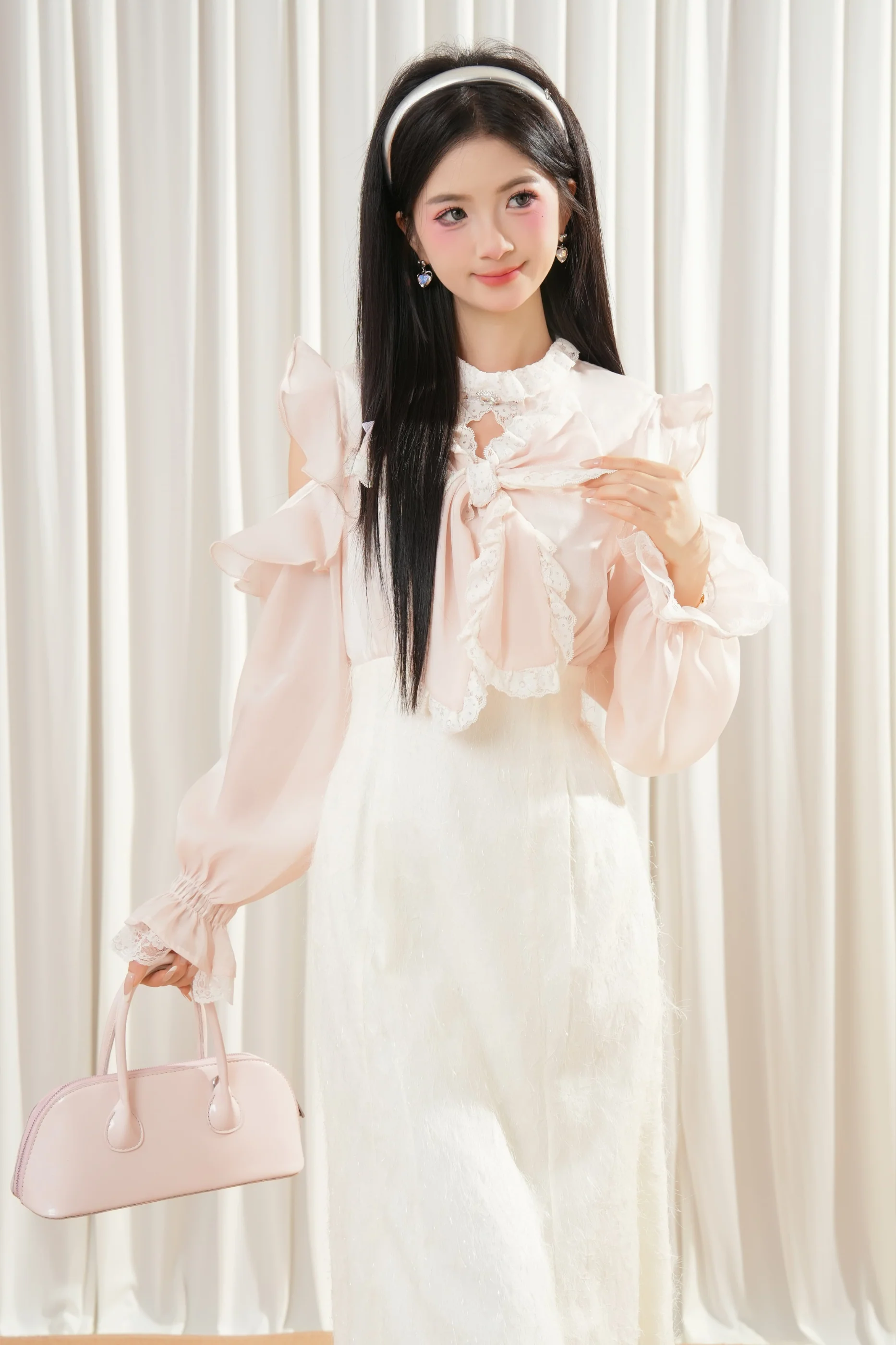 Beige Off-Shoulder Ruffle Dress - Image 6