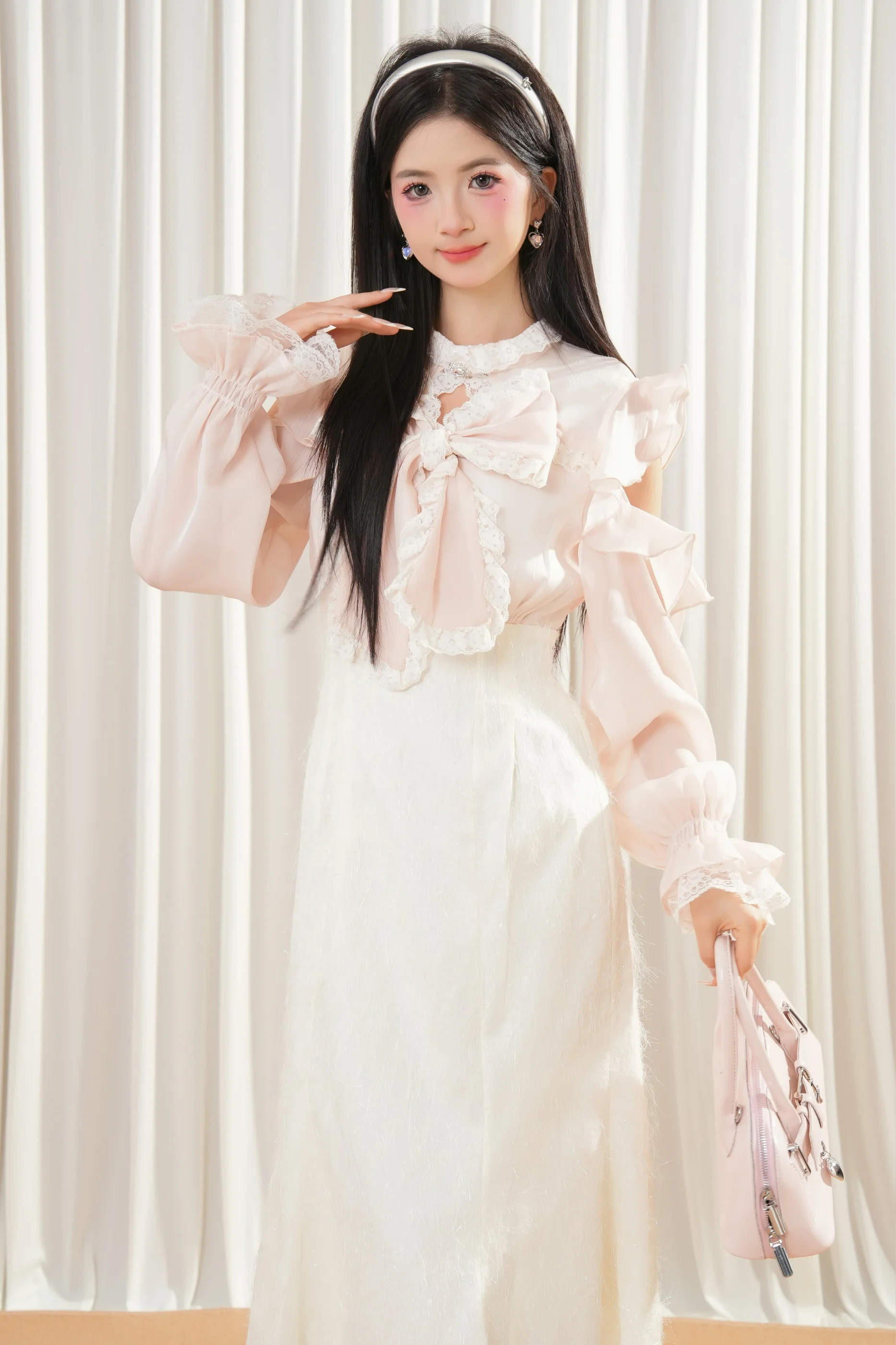 Beige Off-Shoulder Ruffle Dress - Image 7