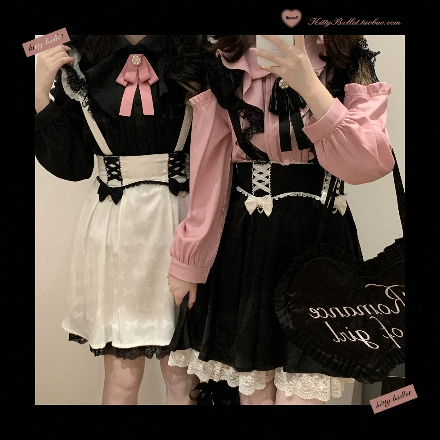 (BFM)KittyBxllet~Kuroneko~Jirai Kei Shoulder Open Ruffle Lace Long Sleeve Blouse - Image 15
