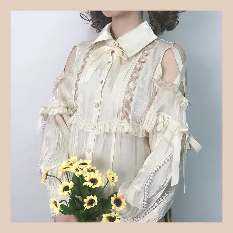 Lolita Blouse Yuelong Poem Long Sleeve Inner Shirt - Image 10