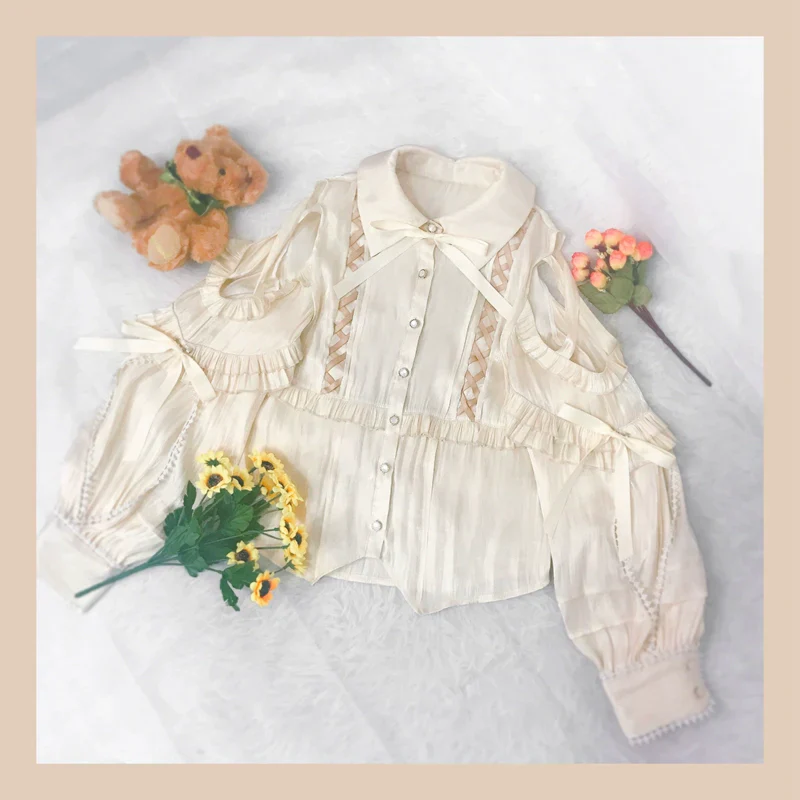 Lolita Blouse Yuelong Poem Long Sleeve Inner Shirt - Image 11