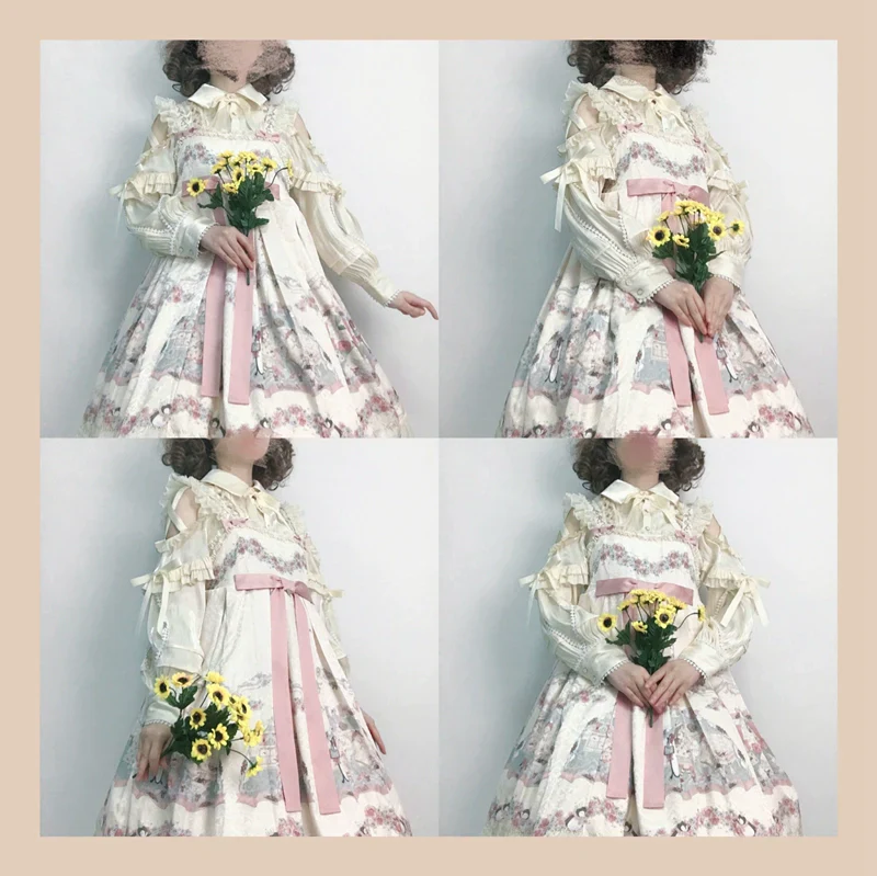 Lolita Blouse Yuelong Poem Long Sleeve Inner Shirt - Image 15