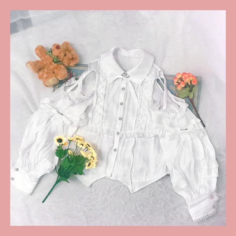 Lolita Blouse Yuelong Poem Long Sleeve Inner Shirt - Image 20