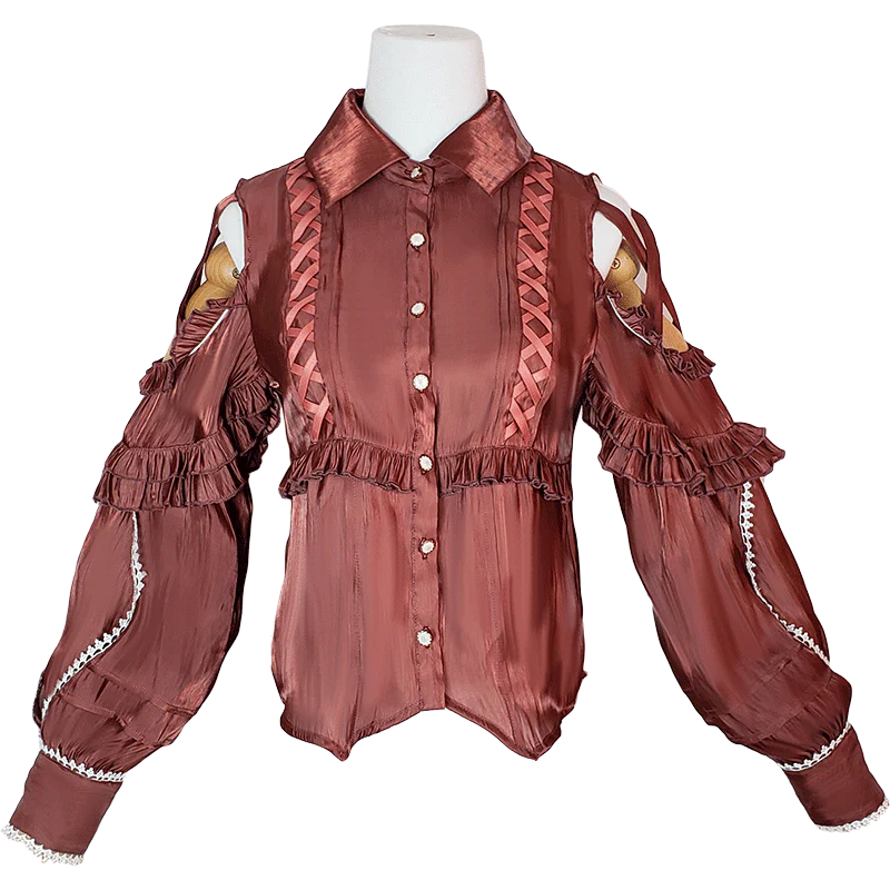 Lolita Blouse Yuelong Poem Long Sleeve Inner Shirt - Image 25