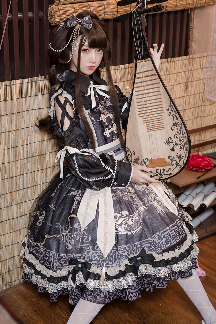 Lolita Blouse Yuelong Poem Long Sleeve Inner Shirt - Image 8