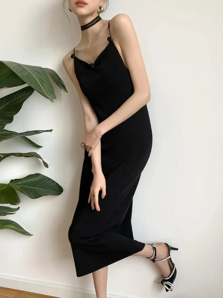 Black Butterfly Back Midi Dress - Image 4