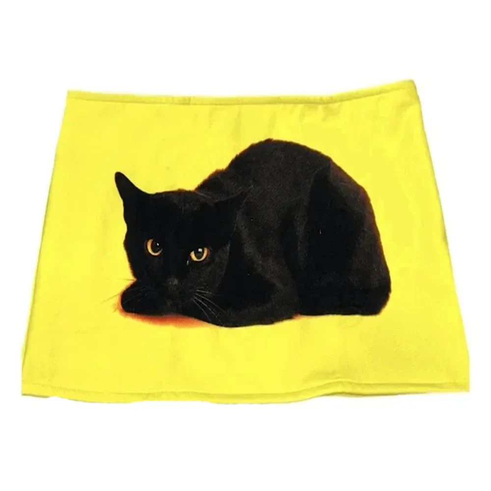 Black Cat Y2K Mini Skirt - Image 4