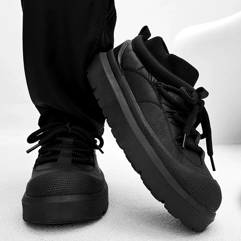 Black Chunky Platform Winter Boots - Image 6