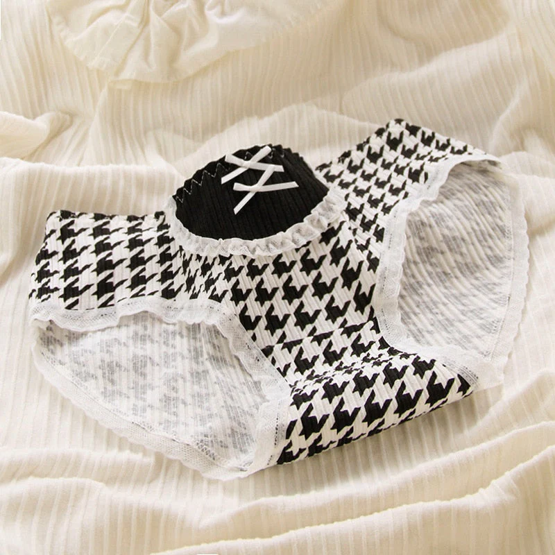 Black Cotton Plaid Undies - Image 6