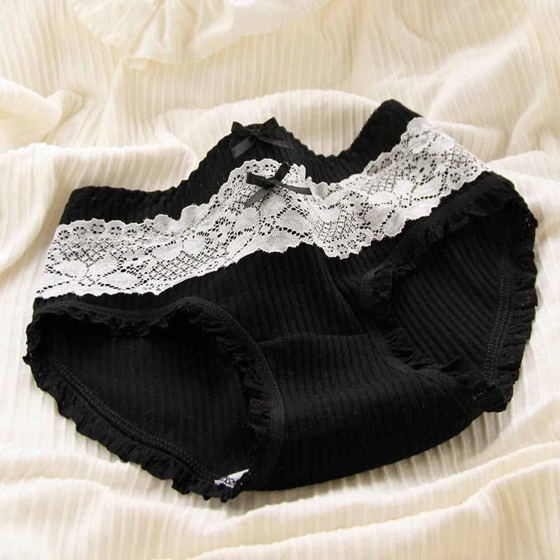 Black Cotton Plaid Undies - Image 4