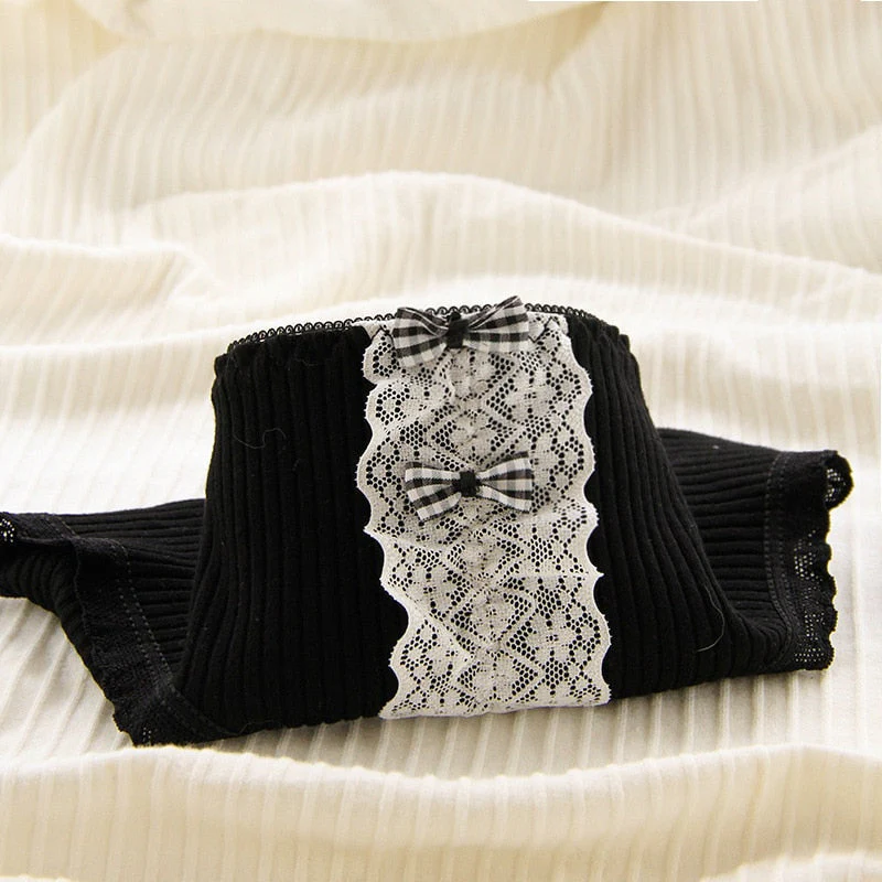 Black Cotton Plaid Undies - Image 5