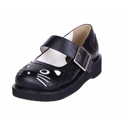 Black Patent Leather Point Toe Platform Sweet Lolita Shoes - Image 6