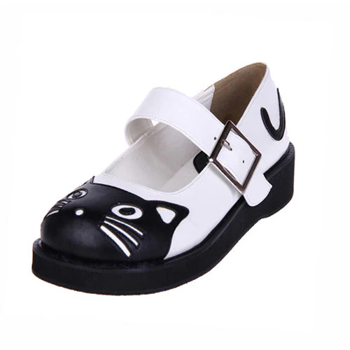 Black Patent Leather Point Toe Platform Sweet Lolita Shoes - Image 7