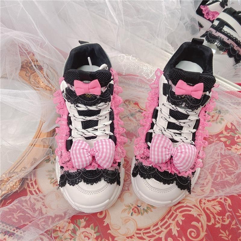 Black & Pink Baby Doll Sneakers - Image 10