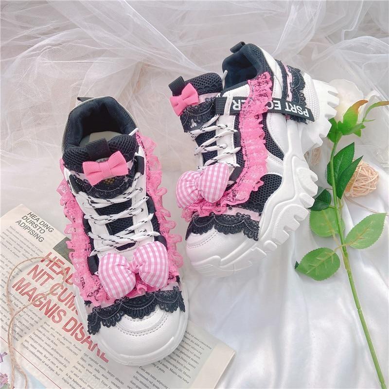 Black & Pink Baby Doll Sneakers - Image 13