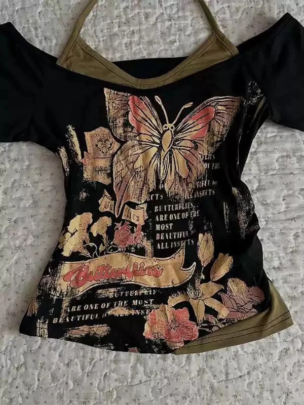 black printed T-shirt - Image 4