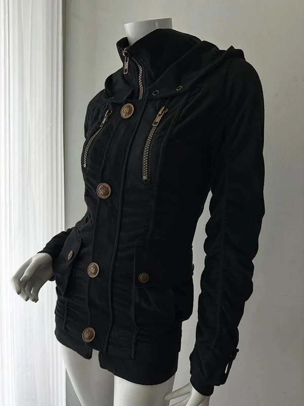 black single-breasted jacket - Image 4