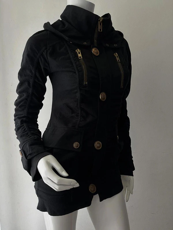 black single-breasted jacket - Image 5