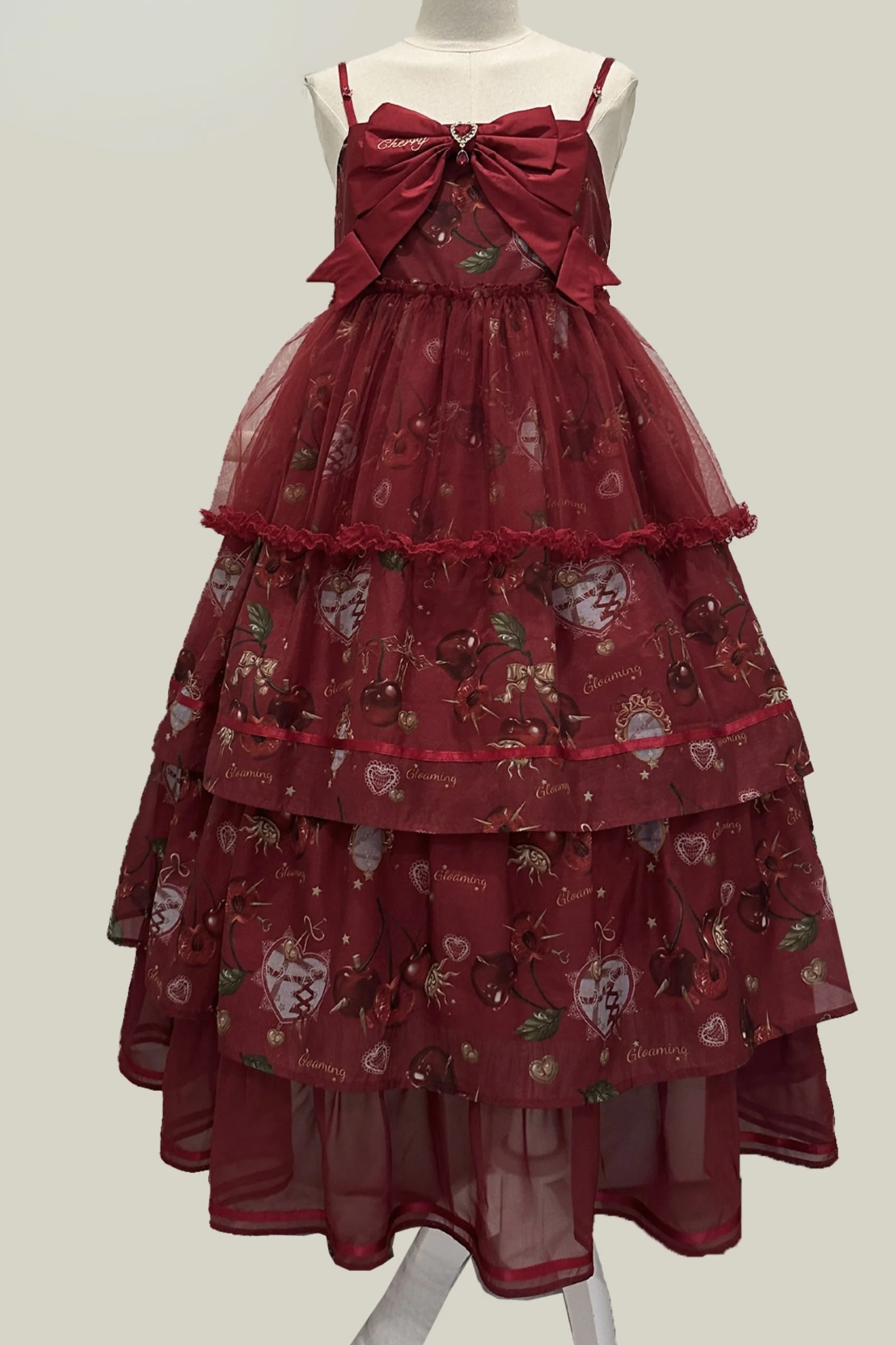 Retro Antique Cherry Sweet Lolita Dress + Jumper Skirt - Image 103