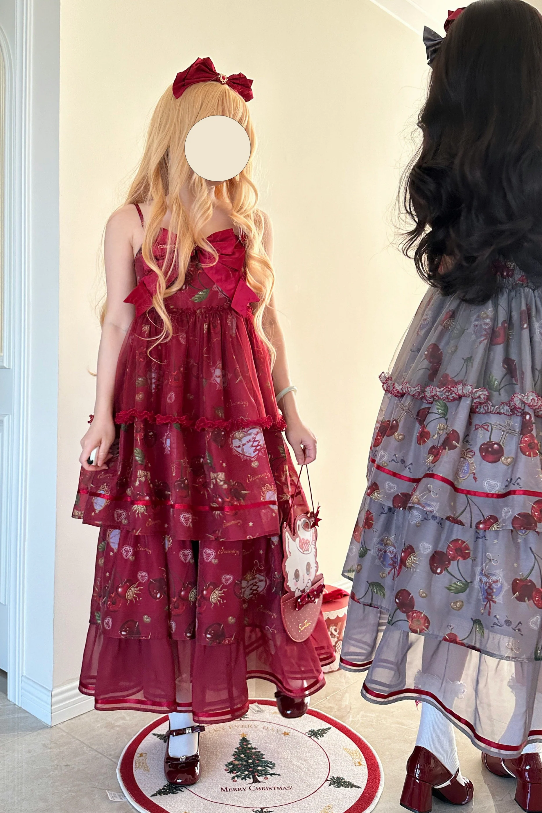 Retro Antique Cherry Sweet Lolita Dress + Jumper Skirt - Image 73